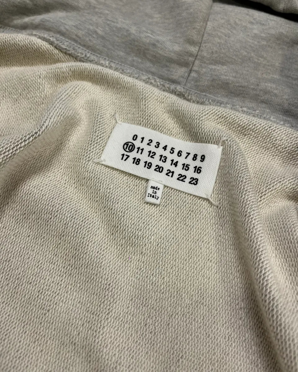 SS2023 Maison Margiela Grey Signature Zip-up Hoodie fEhtWUo 8