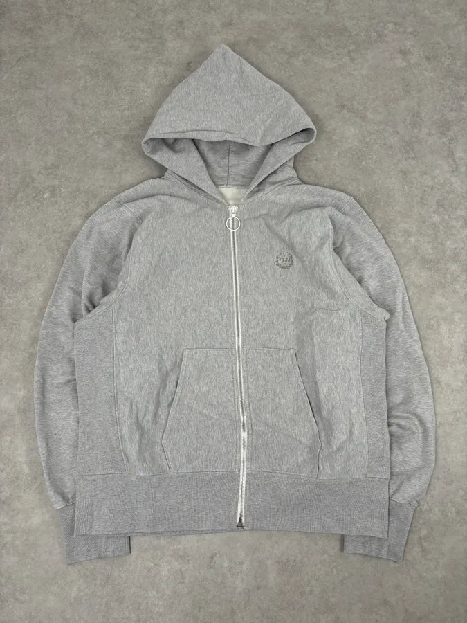 SS2023 Maison Margiela Grey Signature Zip-up Hoodie yKusDrw 3