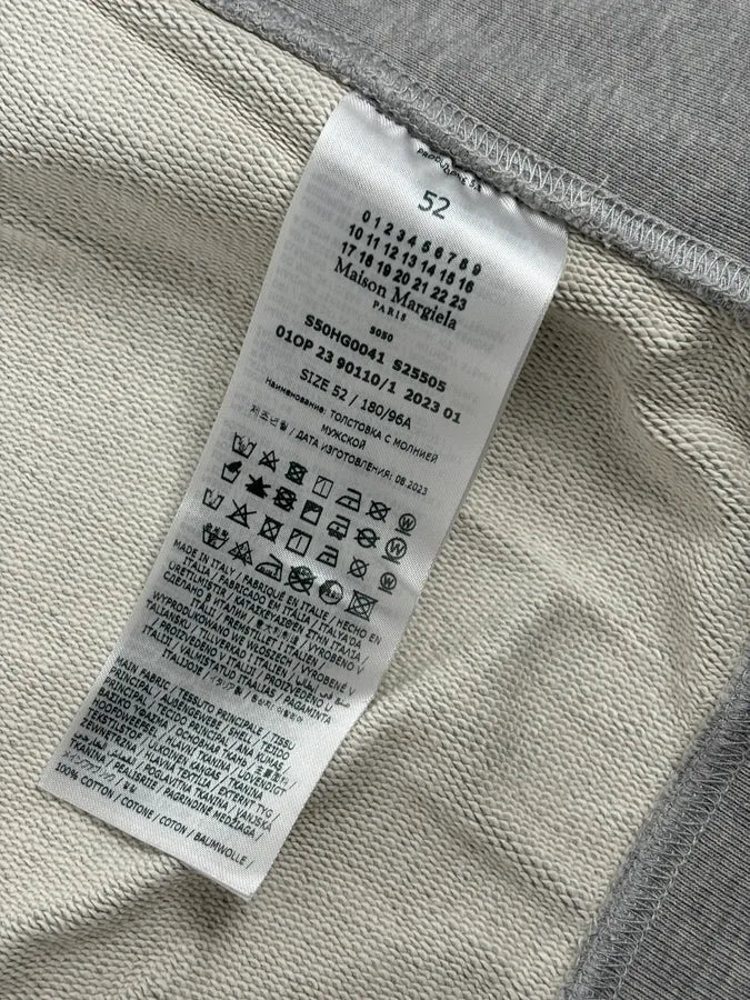 SS2023 Maison Margiela Grey Signature Zip-up Hoodie yKusDrw 14