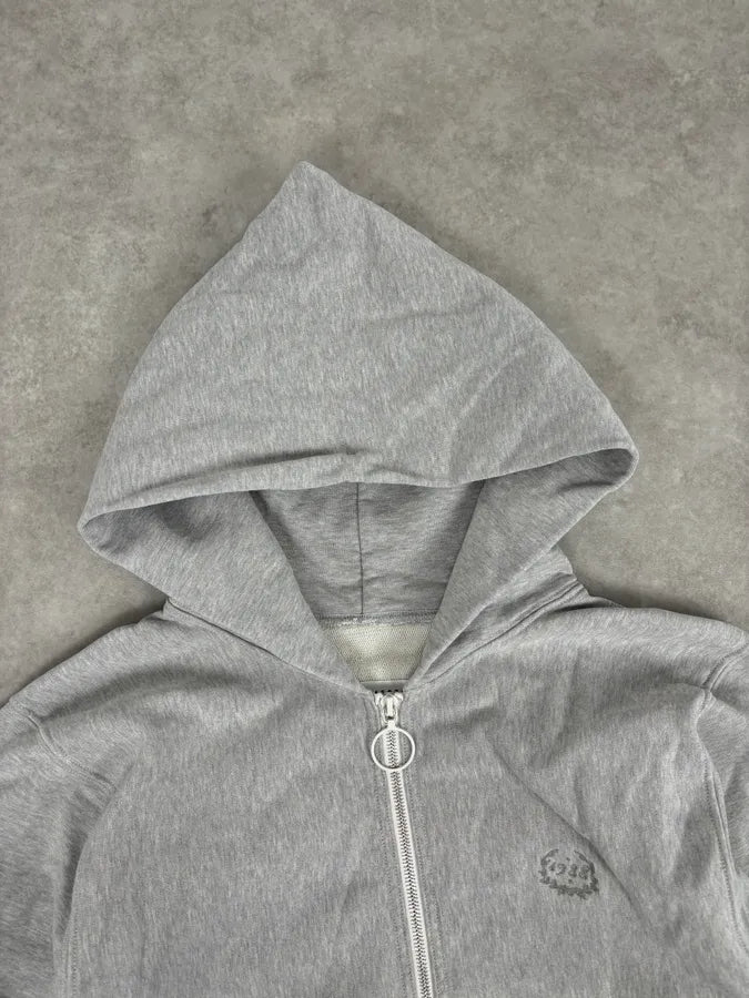SS2023 Maison Margiela Grey Signature Zip-up Hoodie yKusDrw 4