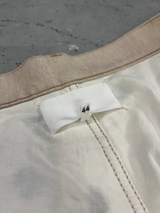 SS2023 Maison Margiela Holes Destroyed Beige Denim Jeans LljRunm 10