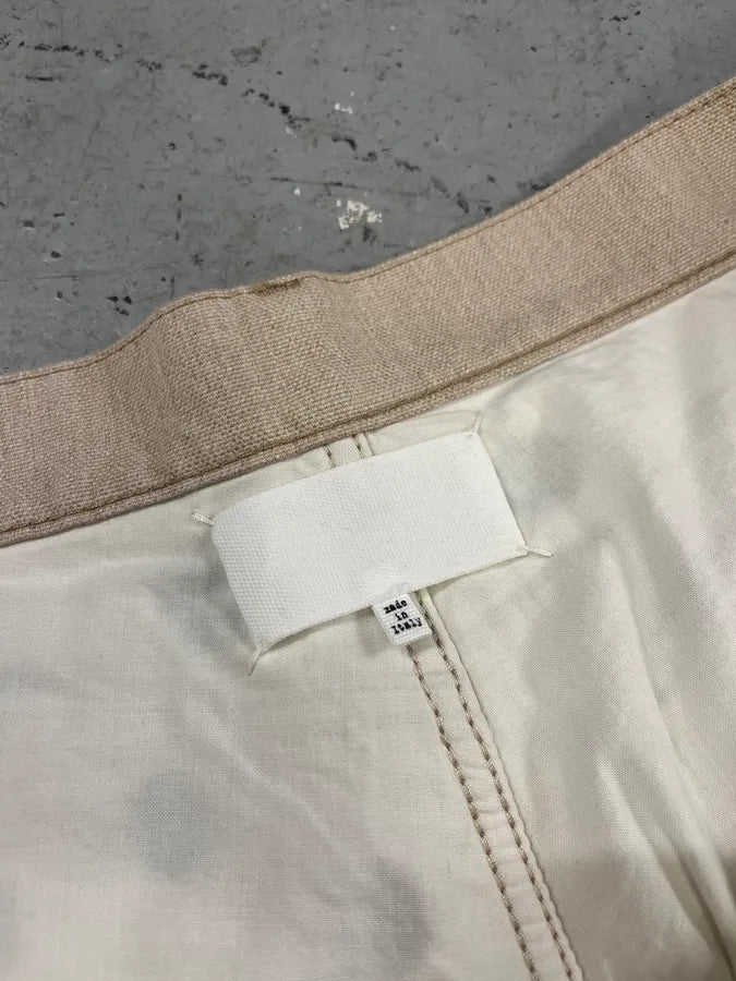 SS2023 Maison Margiela Holes Destroyed Beige Denim Jeans LljRunm 11