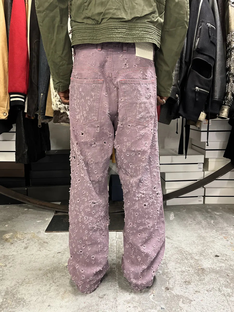 SS2023 Maison Margiela Pink Distressed Holes Jeans xAQrIQB 3