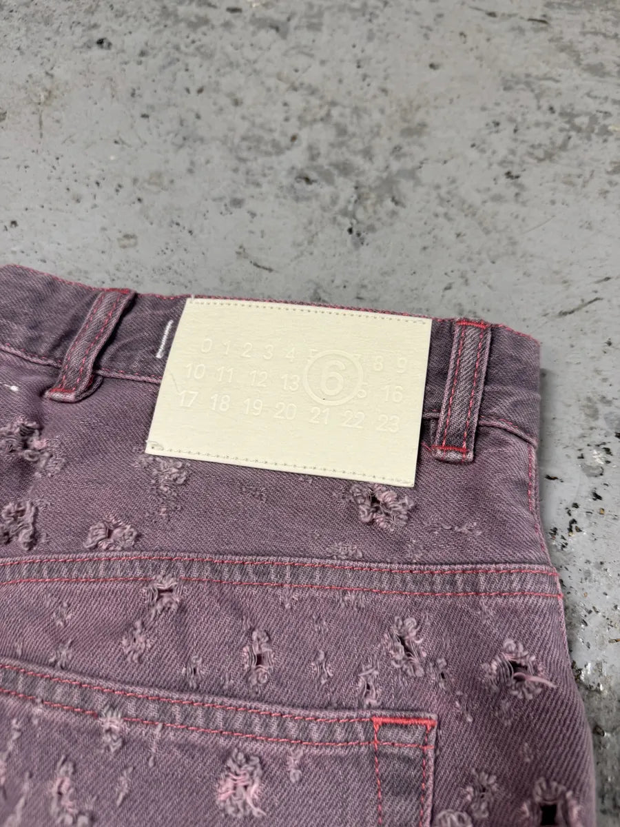 SS2023 Maison Margiela Pink Distressed Holes Jeans xAQrIQB 6