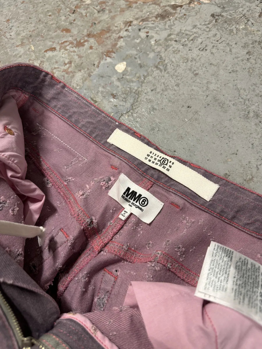 SS2023 Maison Margiela Pink Distressed Holes Jeans xAQrIQB 8