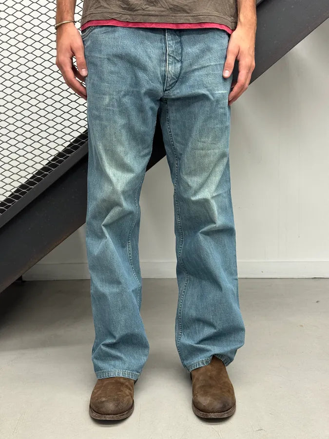 SS2023 Maison Martin Margiela Light Blue Faded Large Denim Jeans CypKXdE 0