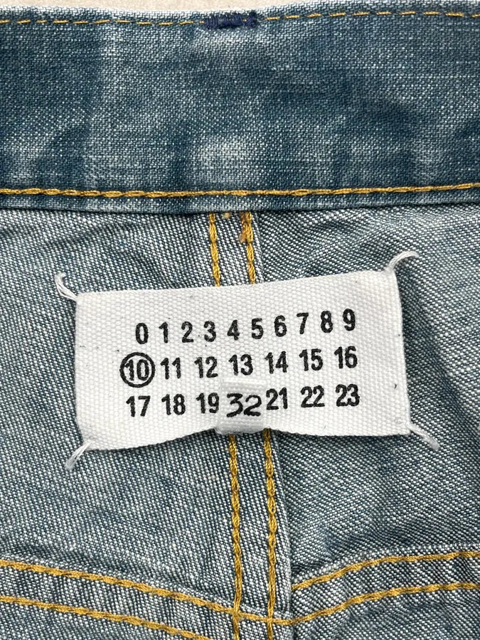 SS2023 Maison Martin Margiela Light Blue Faded Large Denim Jeans CypKXdE 11