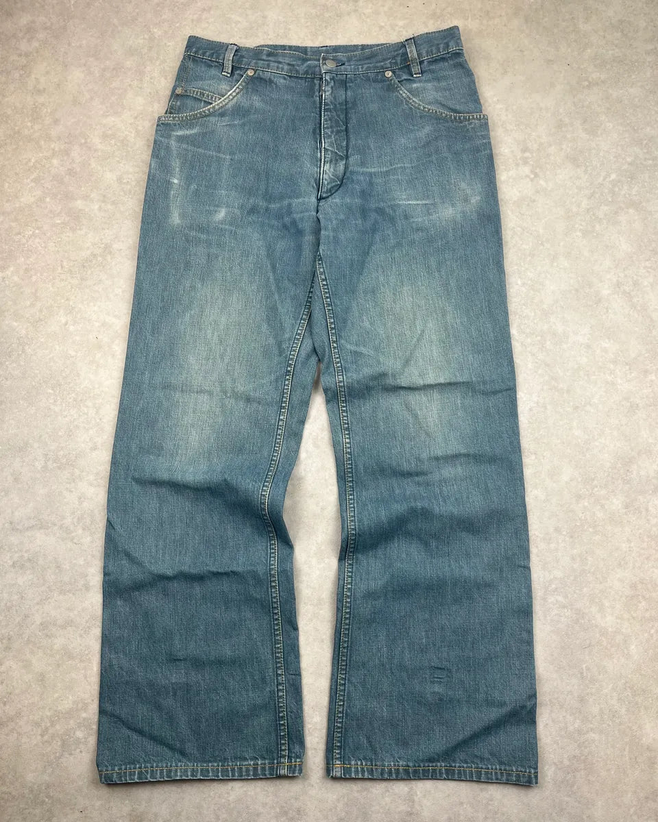 SS2023 Maison Martin Margiela Light Blue Faded Large Denim Jeans CypKXdE 2
