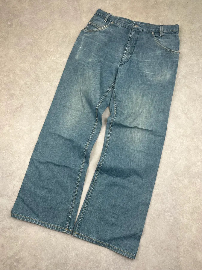 SS2023 Maison Martin Margiela Light Blue Faded Large Denim Jeans CypKXdE 5
