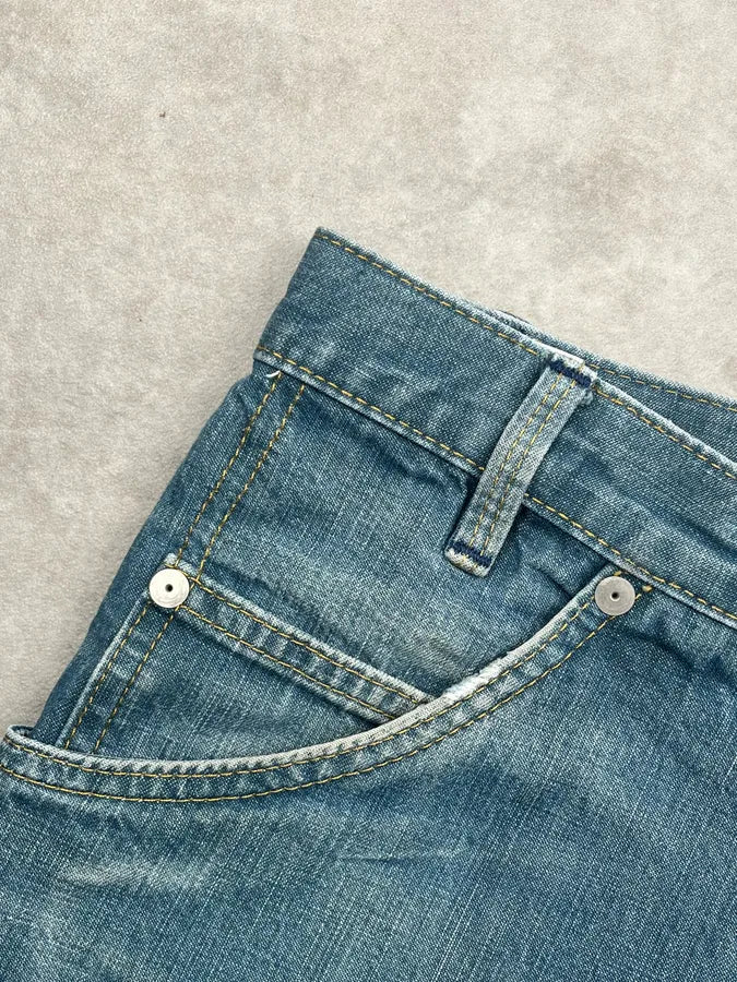 SS2023 Maison Martin Margiela Light Blue Faded Large Denim Jeans CypKXdE 8