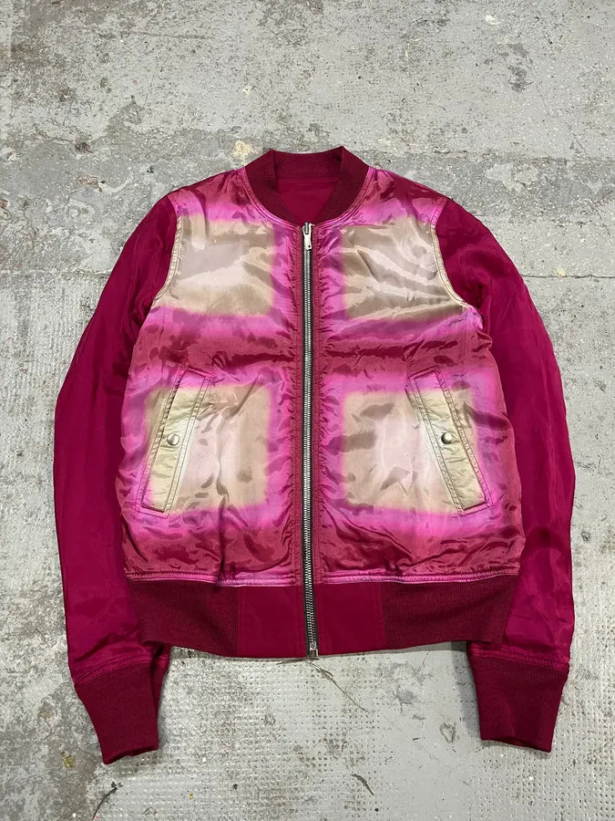 SS2023 Rick Owens Red Reversible Abstract Bomber Jacket XwiOOSD 0