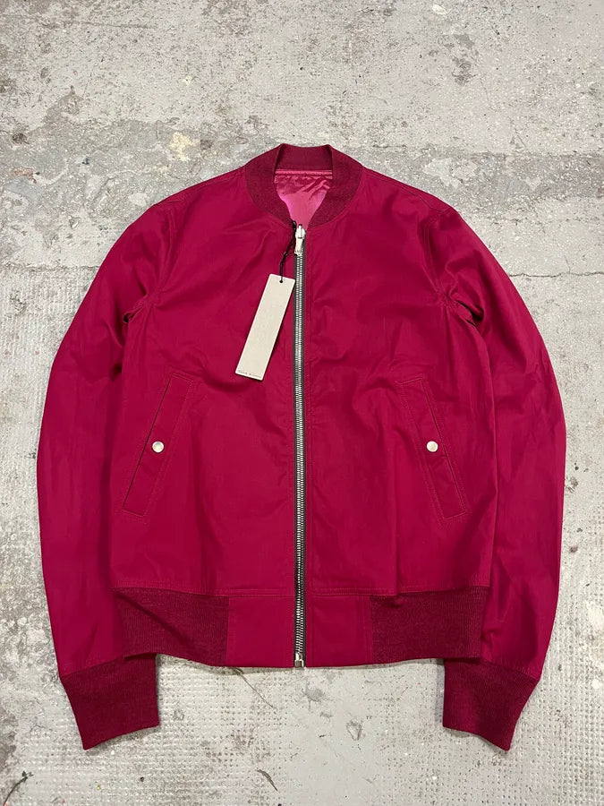 SS2023 Rick Owens Red Reversible Abstract Bomber Jacket XwiOOSD 1