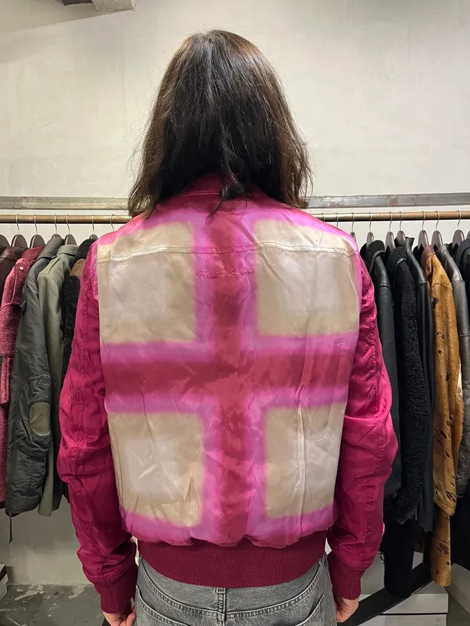 SS2023 Rick Owens Red Reversible Abstract Bomber Jacket XwiOOSD 5