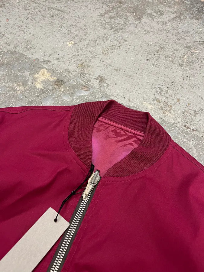 SS2023 Rick Owens Red Reversible Abstract Bomber Jacket XwiOOSD 8