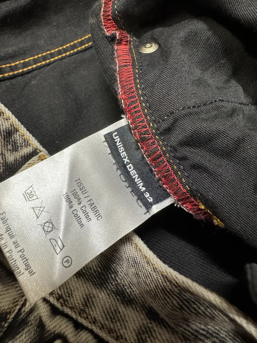 SS2023 Y/Project Black Acid Grey Wash Cowboy Astro Cavalier Jeans USejtWt 11