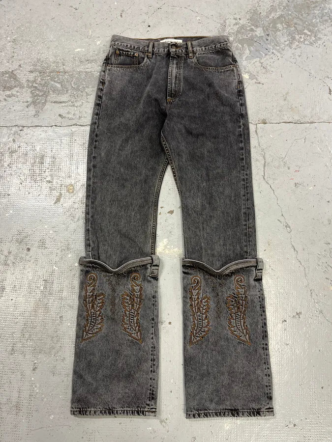 SS2023 Y/Project Cow-Boy Brut Grey Astro Denim Jeans lPdCkJA 0
