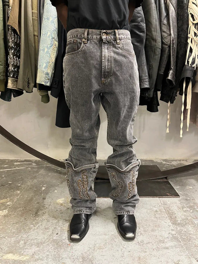 SS2023 Y/Project Cow-Boy Brut Grey Astro Denim Jeans lPdCkJA 1
