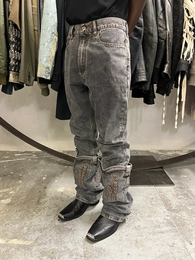 SS2023 Y/Project Cow-Boy Brut Grey Astro Denim Jeans lPdCkJA 2