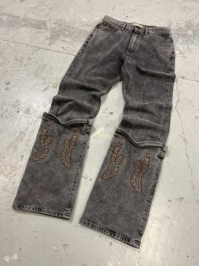 SS2023 Y/Project Cow-Boy Brut Grey Astro Denim Jeans lPdCkJA 4