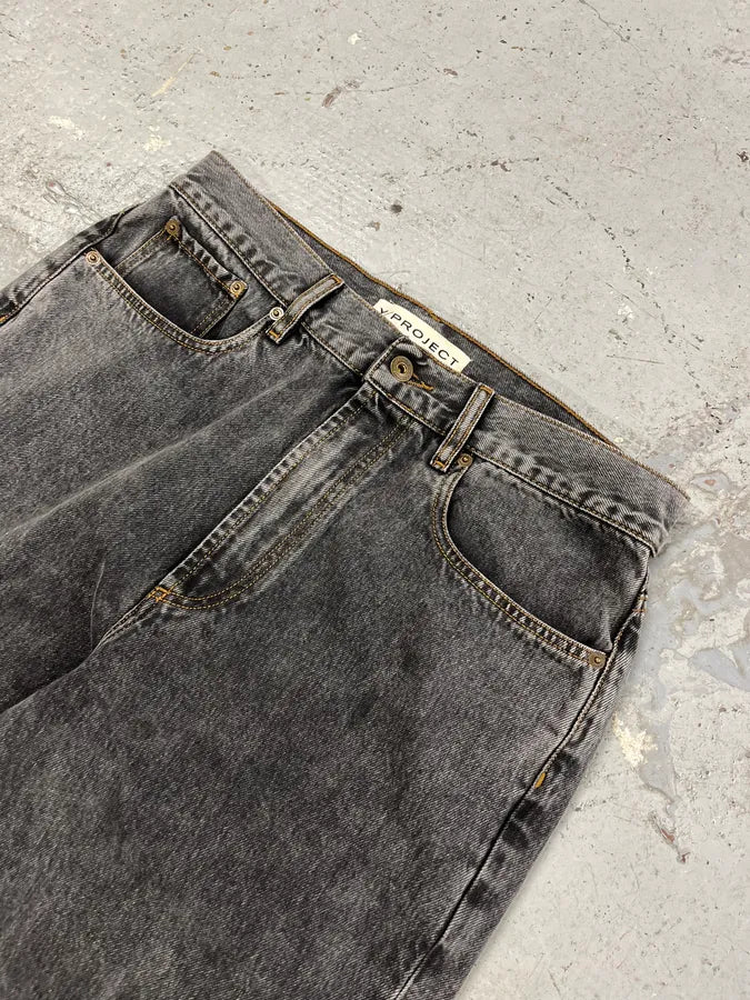 SS2023 Y/Project Cow-Boy Brut Grey Astro Denim Jeans lPdCkJA 5