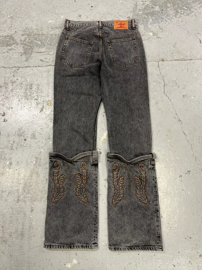 SS2023 Y/Project Cow-Boy Brut Grey Astro Denim Jeans lPdCkJA 7