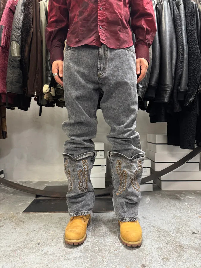 SS2023 Y/Project Cow-Boy Brut Grey Astro Denim Jeans nKPEdvg 0