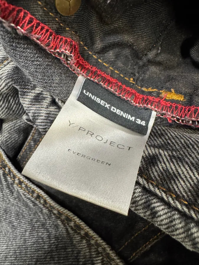 SS2023 Y/Project Cow-Boy Brut Grey Astro Denim Jeans nKPEdvg 10