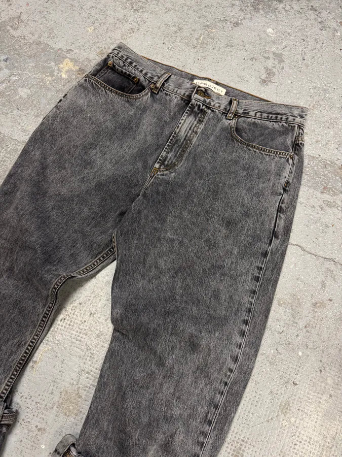 SS2023 Y/Project Cow-Boy Brut Grey Astro Denim Jeans nKPEdvg 4