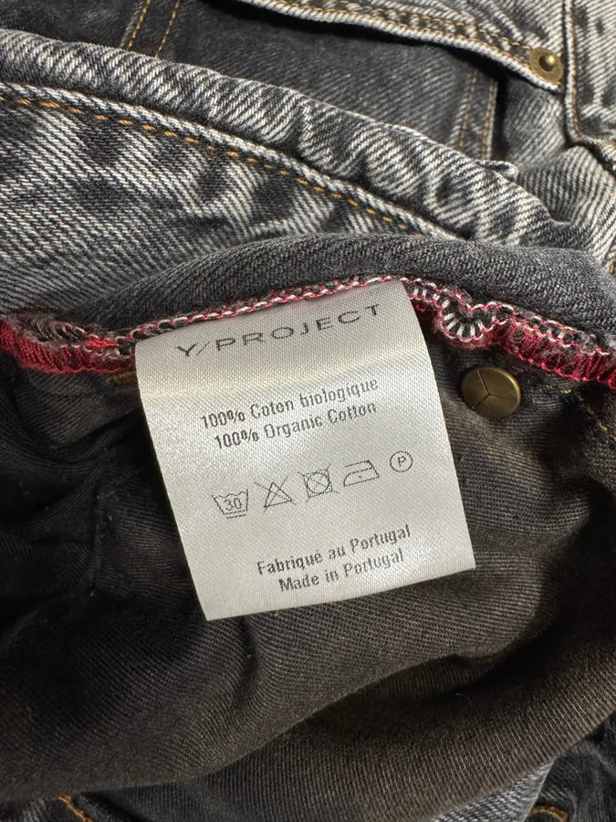 SS2023 Y/Project Cow-Boy Brut Grey Astro Denim Jeans nKPEdvg 9