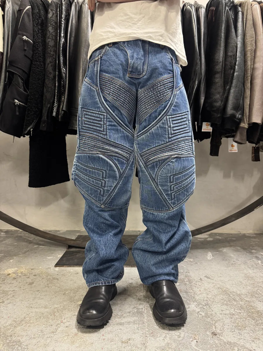 SS2024 Acne studios Blue Biker Piker Denim Jeans (M) uHMxFhg 0