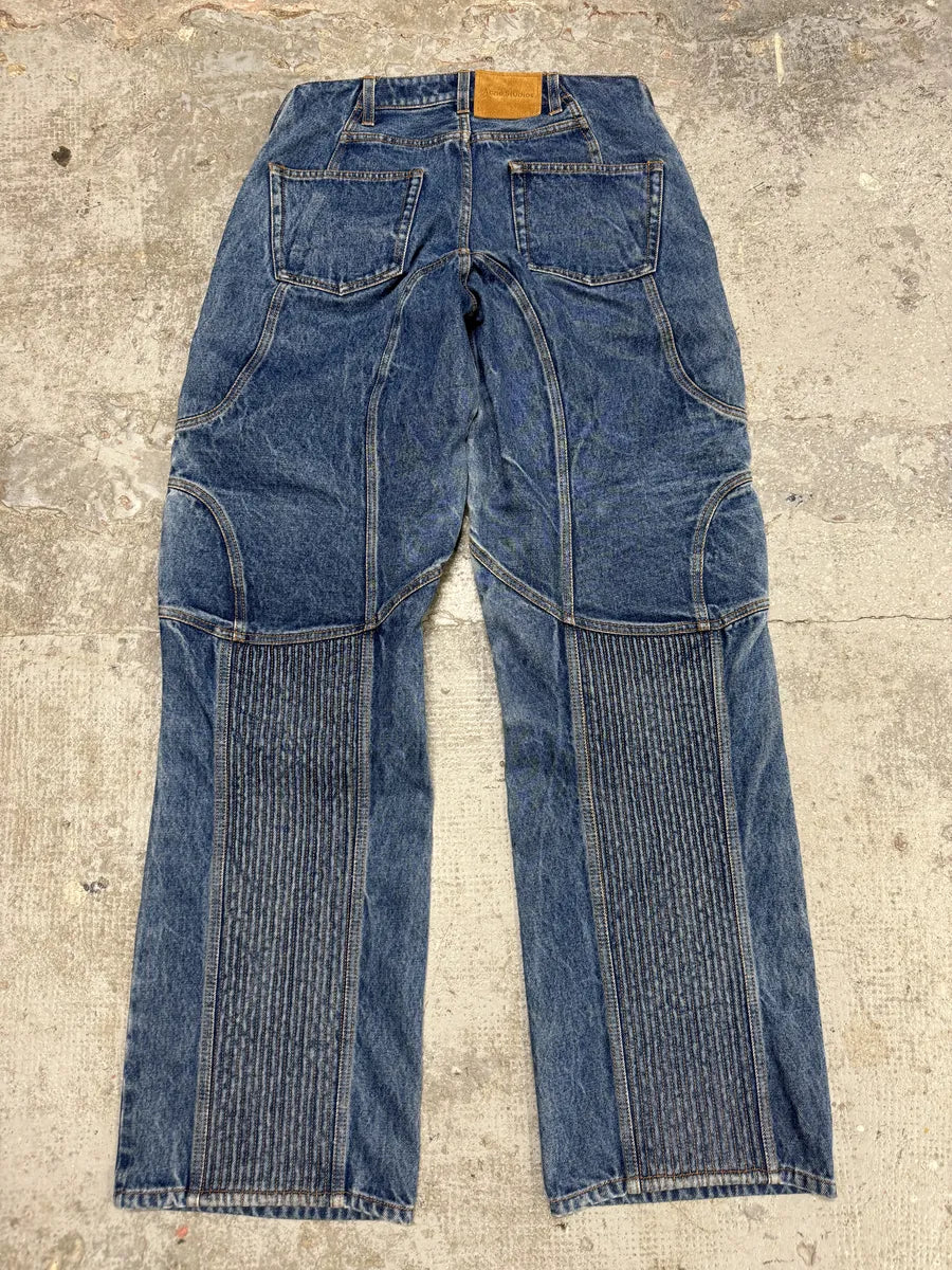 SS2024 Acne studios Blue Biker Piker Denim Jeans (M) uHMxFhg 4
