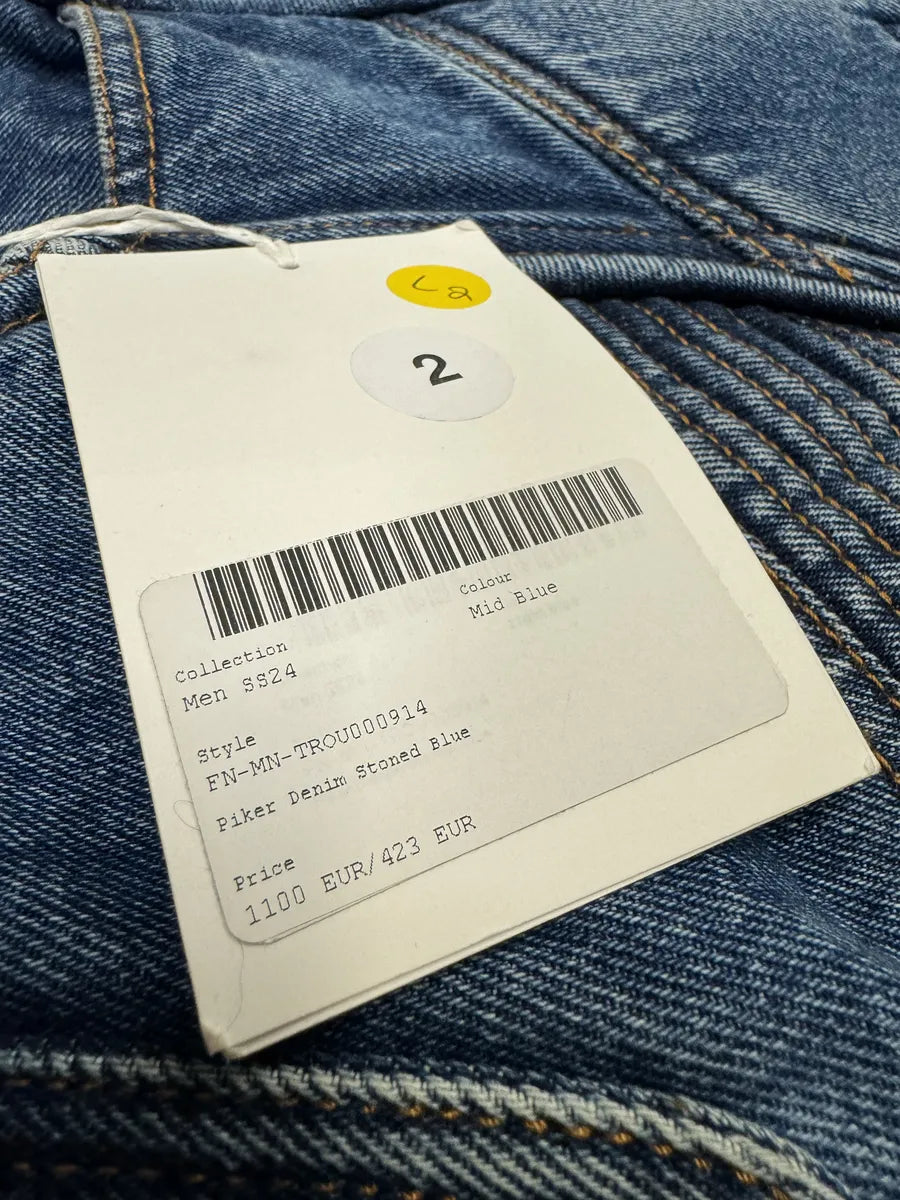 SS2024 Acne studios Blue Biker Piker Denim Jeans (M) uHMxFhg 8