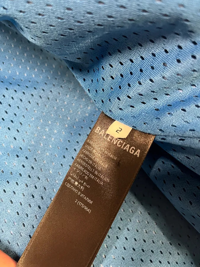 SS2024 Balenciaga Futuristic Armor Blue Leather Jacket MpNWeXC 15