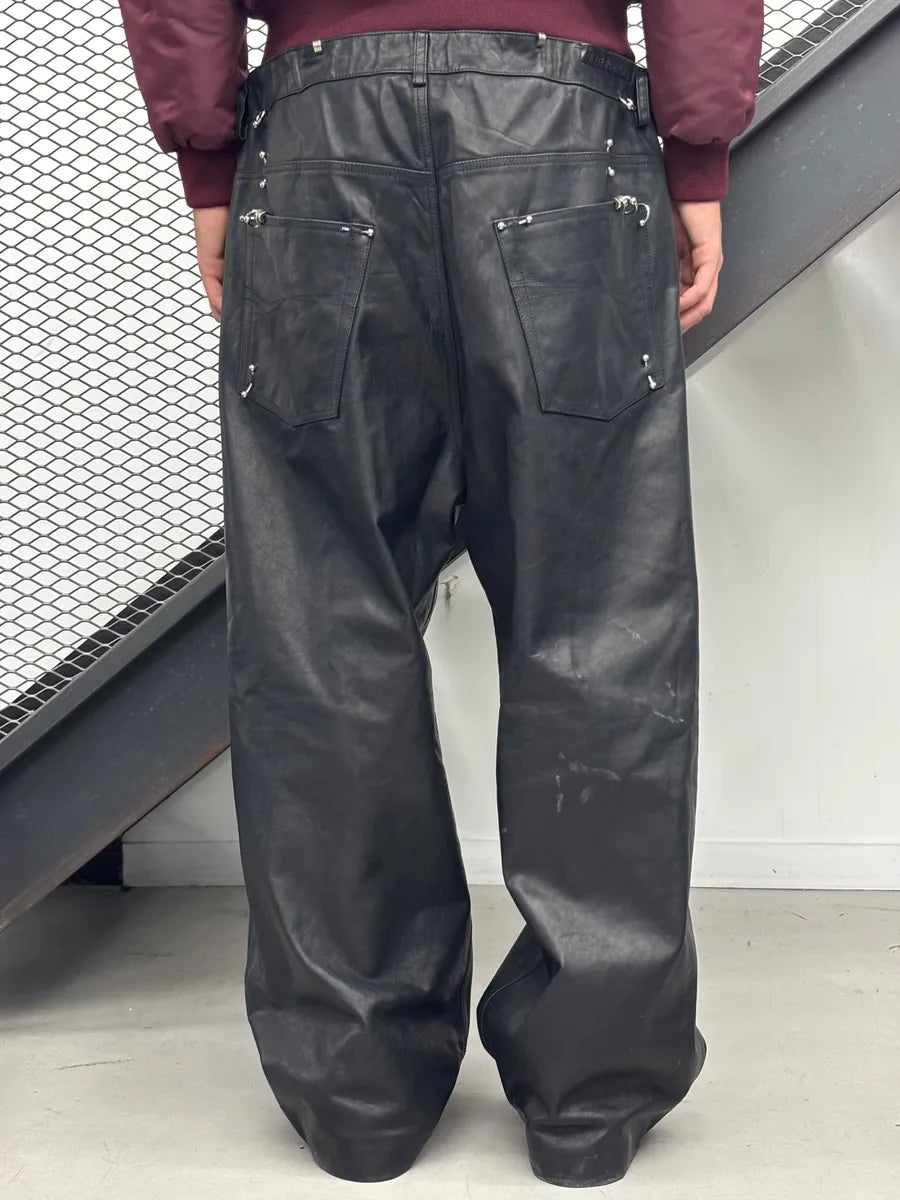 SS2024 Balenciaga Pierced Leather Oversized Pants swjlOnp 1