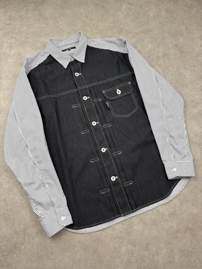 SS2024 Comme des Garçons Homme Striped Denim Shirt DIPGVWg 3