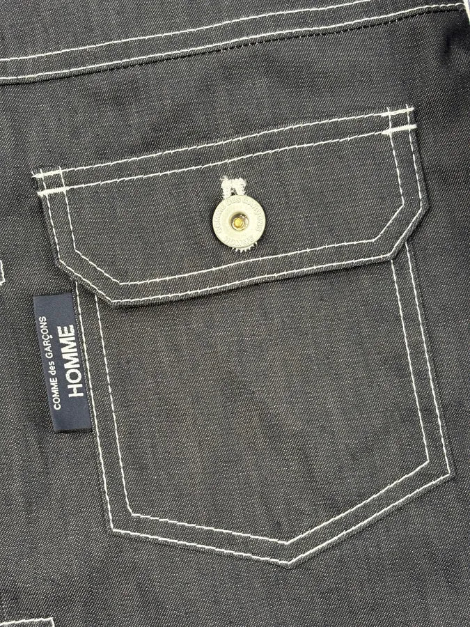 SS2024 Comme des Garçons Homme Striped Denim Shirt DIPGVWg 9