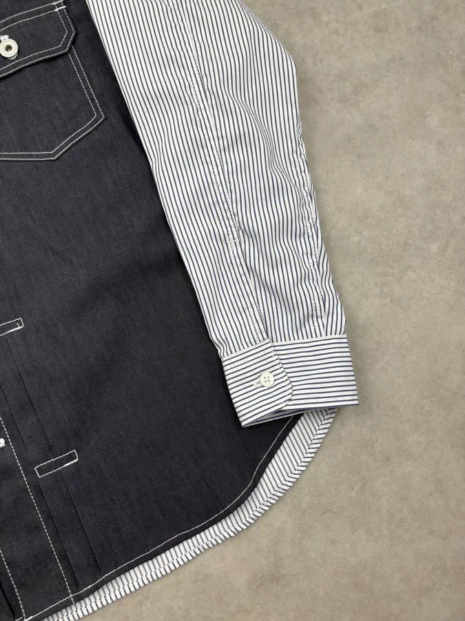 SS2024 Comme des Garçons Homme Striped Denim Shirt DIPGVWg 7