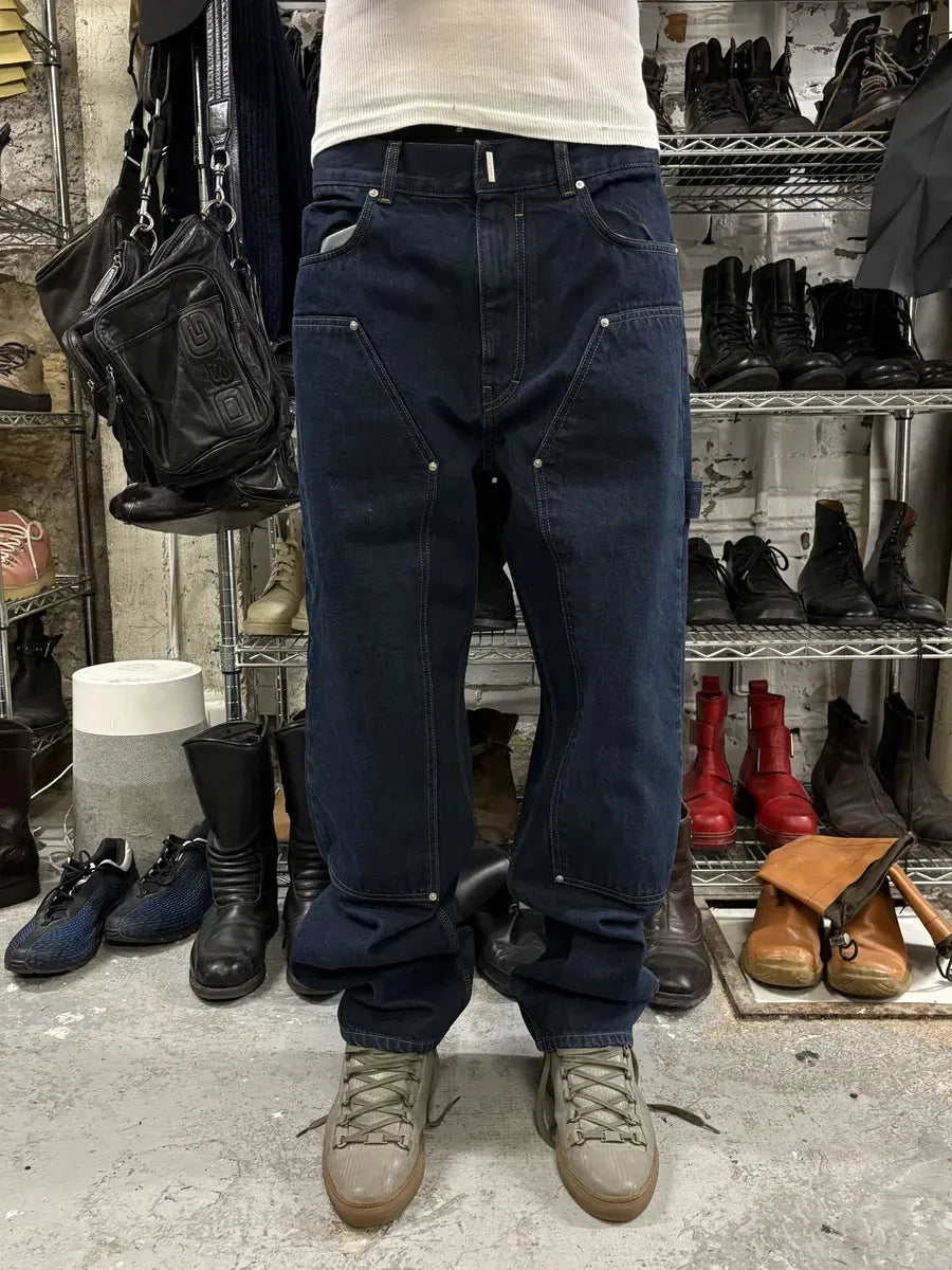 SS2024 Givenchy 4G Cargo Denim Brut Carpenter Jeans fjsYWqA 1