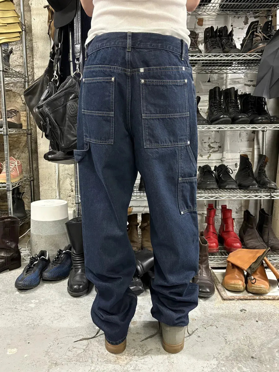 SS2024 Givenchy 4G Cargo Denim Brut Carpenter Jeans fjsYWqA 2