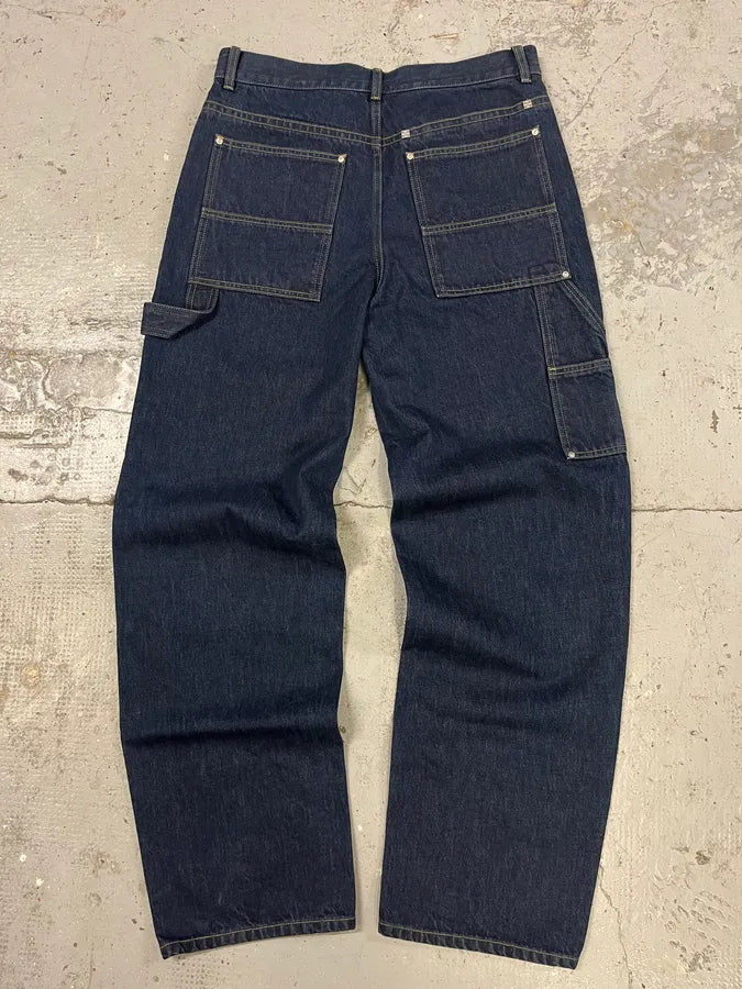 SS2024 Givenchy 4G Cargo Denim Brut Carpenter Jeans yhSimme 6