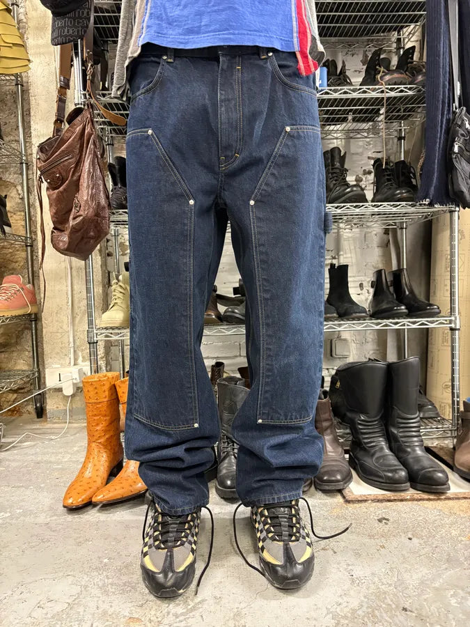SS2024 Givenchy 4G Cargo Denim Brut Carpenter Jeans yhSimme 1