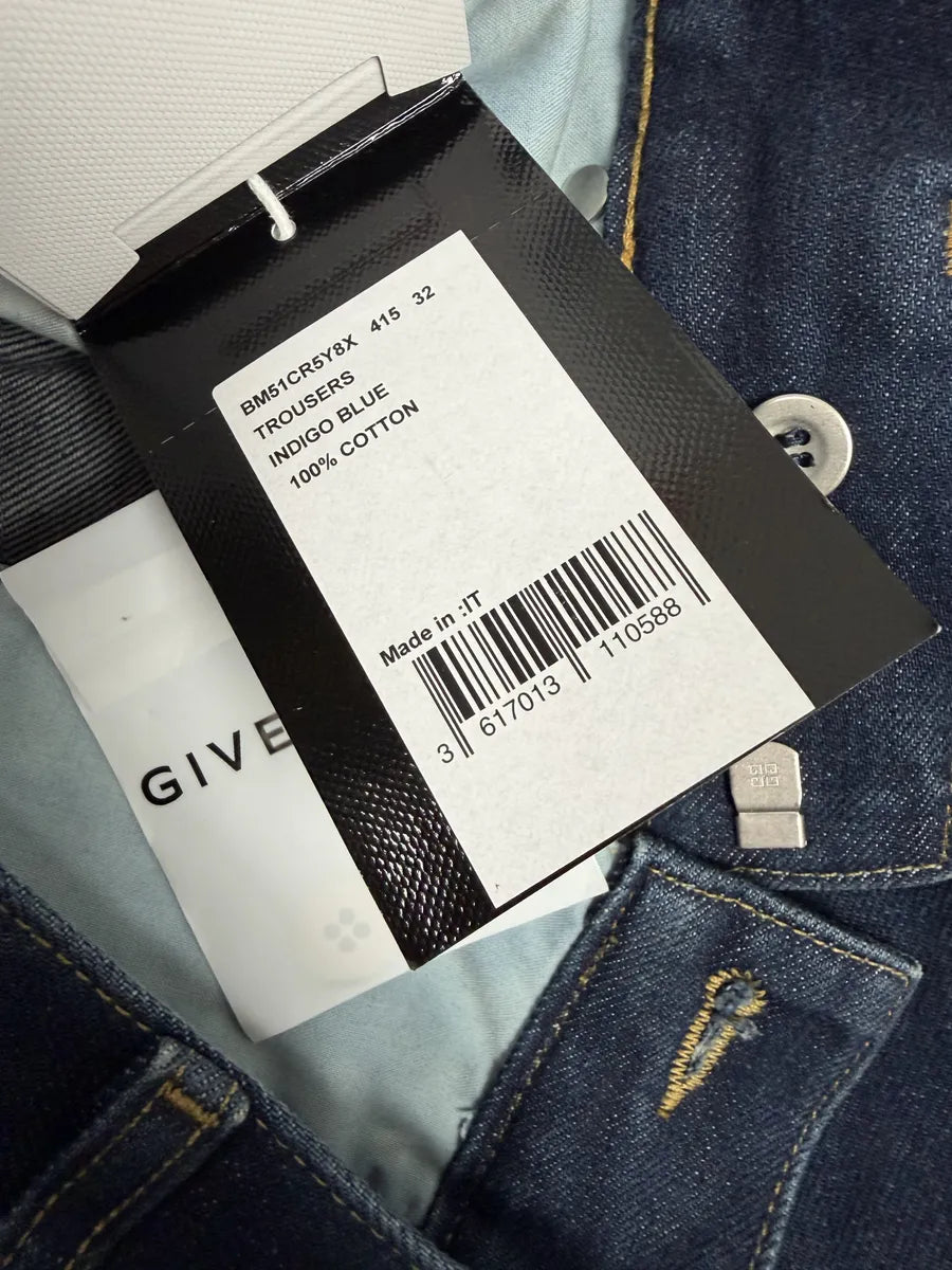 SS2024 Givenchy 4G Cargo Denim Brut Carpenter Jeans kXGEeSF 10