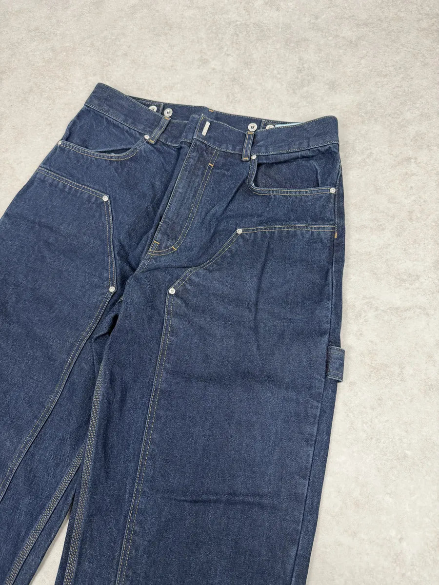 SS2024 Givenchy 4G Cargo Denim Brut Carpenter Jeans kXGEeSF 8
