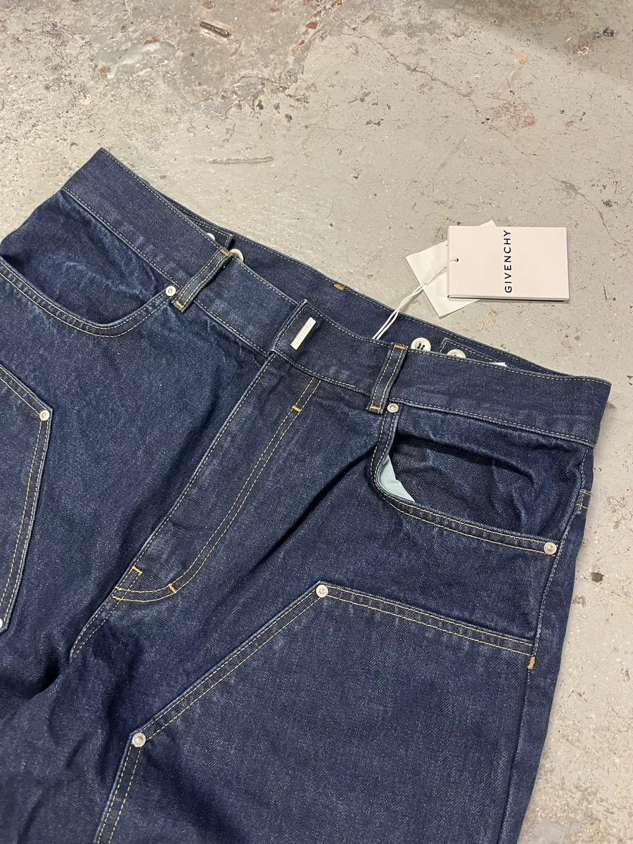 SS2024 Givenchy 4G Cargo Denim Brut Carpenter Jeans (L) AaPABzA 2