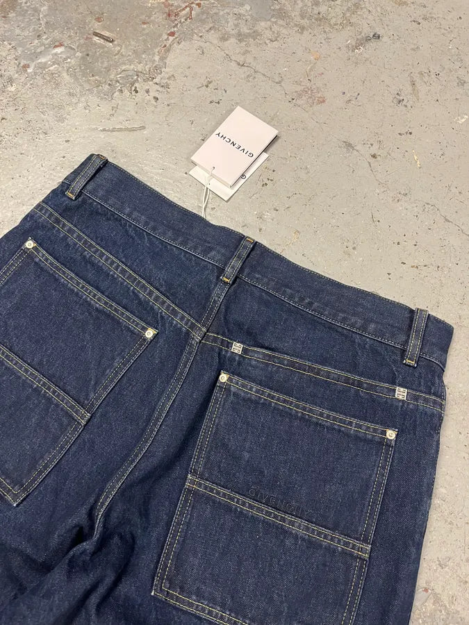 SS2024 Givenchy 4G Cargo Denim Brut Carpenter Jeans (L) AaPABzA 5