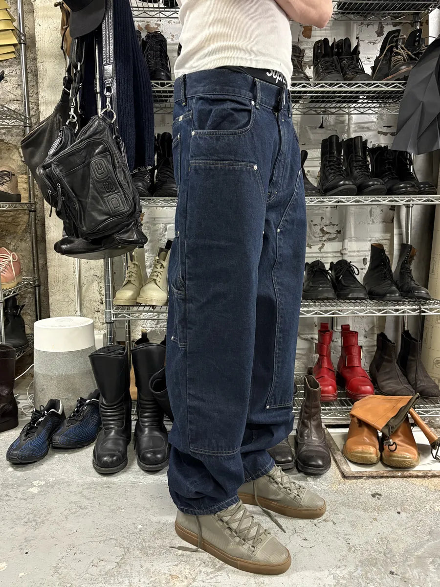 SS2024 Givenchy 4G Cargo Denim Brut Carpenter Jeans (M) tTdhRAr 1