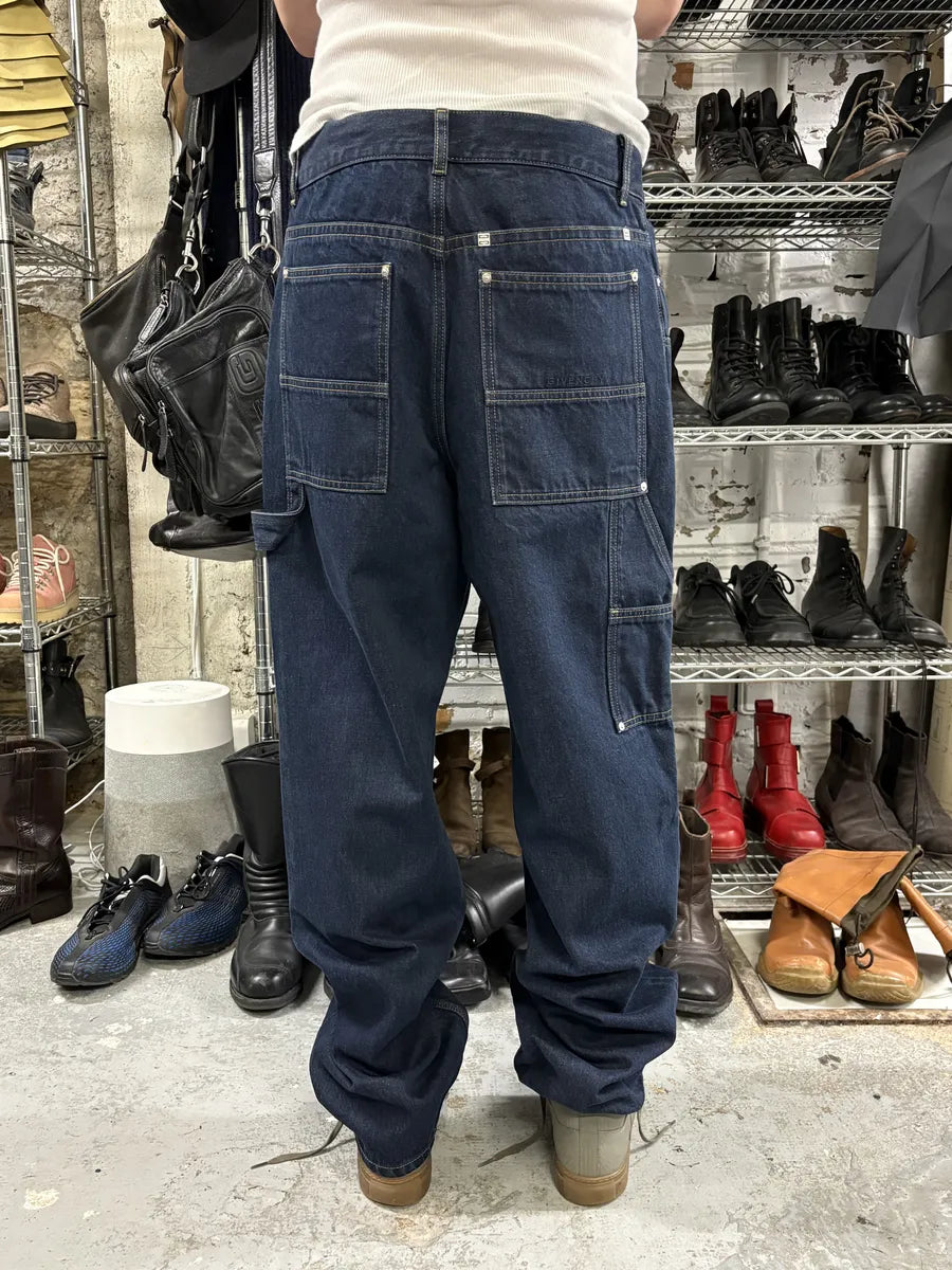 SS2024 Givenchy 4G Cargo Denim Brut Carpenter Jeans (M) tTdhRAr 2
