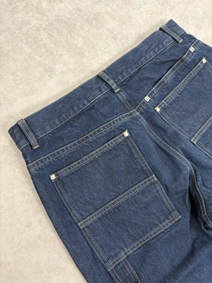 SS2024 Givenchy 4G Cargo Denim Brut Carpenter Jeans qHGjoeW 7