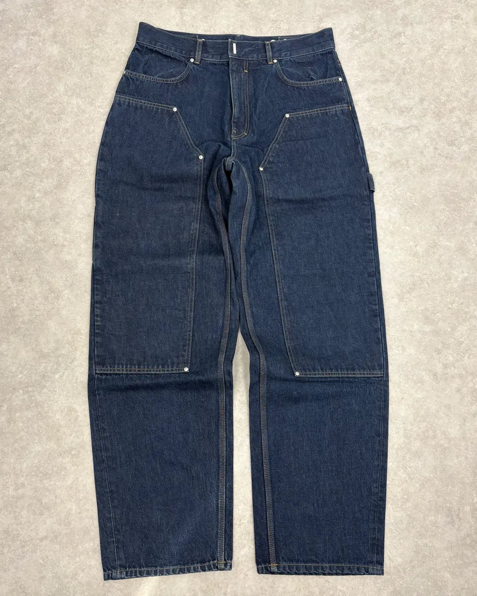 SS2024 Givenchy 4G Cargo Denim Brut Carpenter Jeans qHGjoeW 0