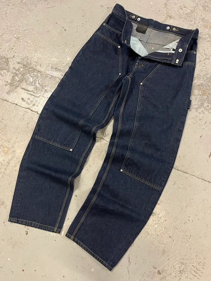 SS2024 Givenchy 4G Cargo Denim Brut Carpenter Jeans yhSimme 5